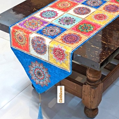 Clothloom Multicolor 182 cm Table Runner(Velvet)