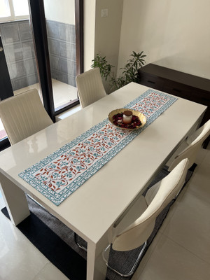 BBM Blue 180 cm Reversible Table Runner(Cotton)