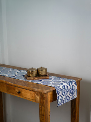 RATAN CART White 36 cm Table Runner(Cotton)