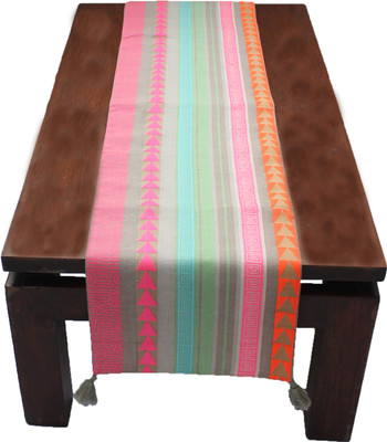 Dekor World Multicolor 180 cm Table Runner(Cotton)