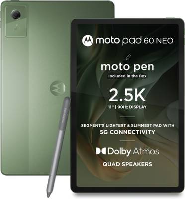 MOTOROLA Pad 60 Neo 8 GB RAM 128 GB ROM 11 inch with Wi-Fi+5G MediaTek Dimensity 6300 Tablet (PANTONE Bronze Green)