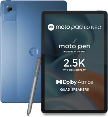 MOTOROLA pad 60 neo 8 GB RAM 128 GB ROM 11 inch with Wi-Fi Only MediaTek Dimensity 6300 Tablet (Malibu Blue)
