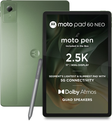 MOTOROLA Pad 60 Neo 4 GB RAM 128 GB ROM 11 inch with Wi-Fi+5G MediaTek Dimensity 6300 Tablet (Bronze Green)