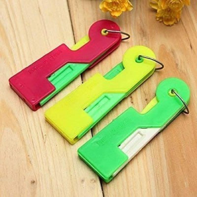 Vuvea Automatic Plastic Needle Threader Thread Guide Needle Device - Multicolor Tailor Chalk(Pack of 3)