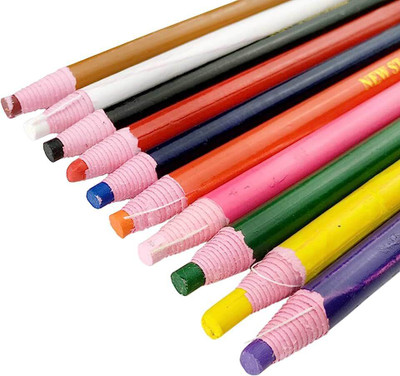 Gemsy Set of 12 Soft Tailoring Marker Pencils - Self-Peel and Dust-Free Tailor Chalk(Pack of 12)