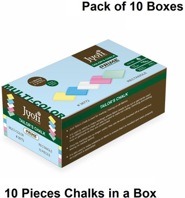 Jyoti Multicolor Rectangle Tailor’s Chalk & Marker, Perfect Marking on Fabrics Clothes Tailor Chalk(Pack of 10)