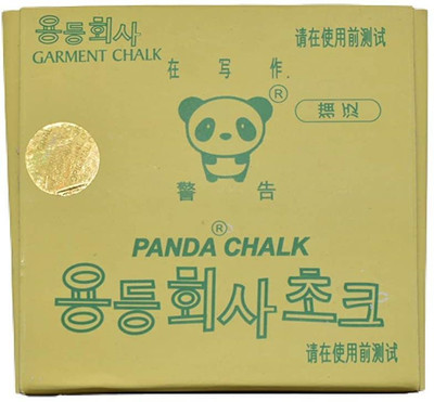 Hunny - Bunch Panda Wax Coated Cut-Free White Chalk Marking on Clothes(Yellow Box Panda) Tailor Chalk(Pack of 50)