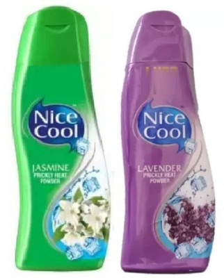 NICE COOL Jasmine & Lavender Prickly Heat Powder 2 Pack (Each 150 G)(2 x 150 g)