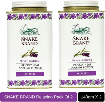Snake Brand French Levander Prickly Heat Cooling Powder(2 x 140 g)
