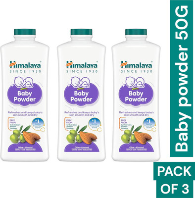 Himalaya Herbals baby powder 50g pack of 3(3 x 1 g)