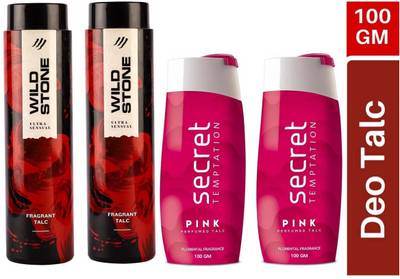 Wild Stone Ultra Sensual & Secret Fragrant Talc Long-Lasting Talcum Powder