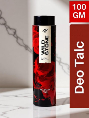 Wild Stone Ultra Sensual Fragrant Talc, Long-Lasting Talcum Powder(100 g)