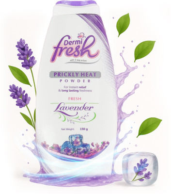 DERMIFRESH Prickly Heat Relief Powder | Soothing Lavender Fragrance | Stay Fresh,Dry & Cool(150 g)