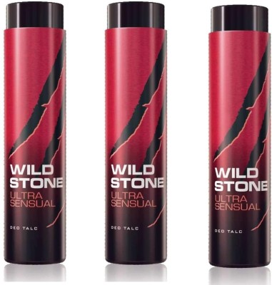 Wild Stone Ultra Sensual Talcum Powder, 100gm each (Pack of 3)(3 x 100 g)