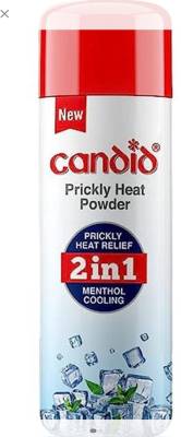 Glenmark CANDID PRICKLY HEAT POWDER 2 IN 1 MENTHOL COOLING 120 G X PACK 1