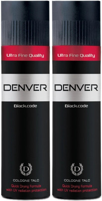 DENVER Black Code Cologne Talc Combo (Pack of 2)(2 x 100 g)