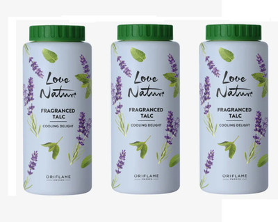 Oriflame LOVE NATURE Fragranced Talc Cooling Delight (100g each)(3 x 100 g)