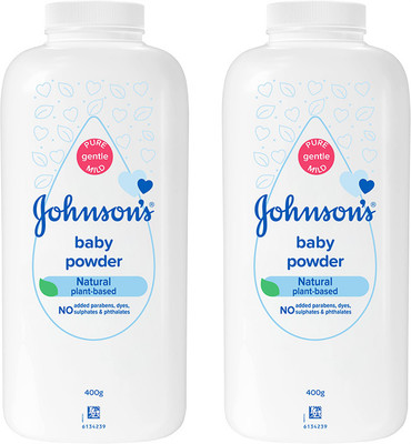JOHNSON'S Baby Powder Natural(2 x 400 g)