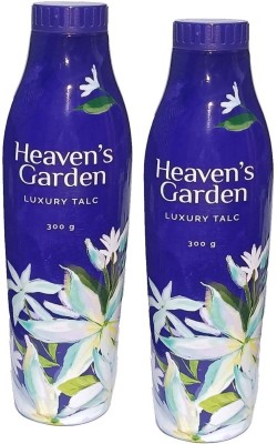 HEAVEN'S GARDEN LUXURY Fragrance Fresh Flower Talcum Powder(2 x 300 g)