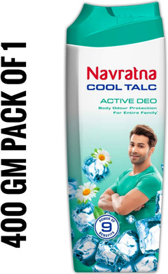 Navratna talc cool mint pawder green 400 gm pack of 1(400 g)
