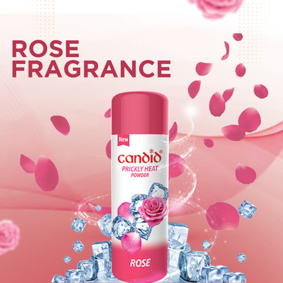 Candid Prickly Heat Powder Rose | Anti-bacterial | Relief from rashes & prickly heat(120 g)