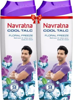 Navratna Cool Talc Floral Freeze(2 x 400 g)