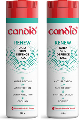Candid Renew Daily Calamine Talcum Powder | Dermatologically Tested(2 x 50 g)