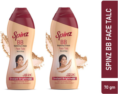 Spinz BB Brightening & Beauty Talc Instant Glow(2 x 70 g)