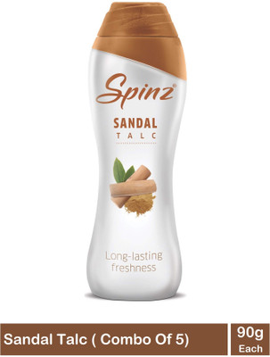 Spinz Sandal talc Long Lasting Fragrance powder (Pack Of 5)(5 x 90 g)