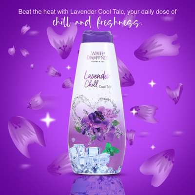 White Diamonds Lavender Chill Talc | Cooling & Refreshing Powder | Soft & Silky(3 x 100 g)