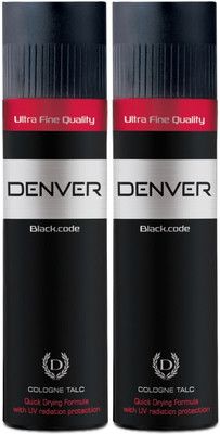 DENVER Black Code Cologne Talc Combo(Pack of 2)(2 x 100 g)