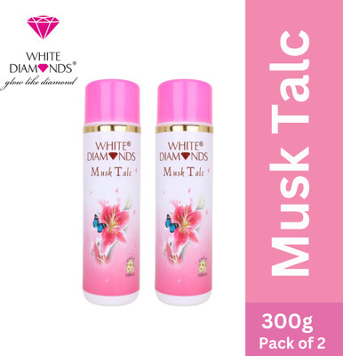 White Diamonds Musk Talc 300g(2 x 300 g)