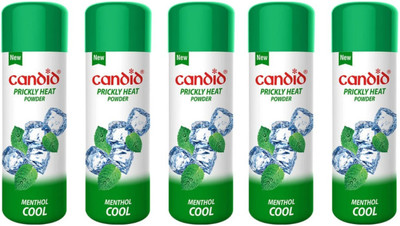 Candid Prickly Heat Powder| Relief from prickly heat |Anti-Bacterial | Neem & menthol |(5 x 120 g)
