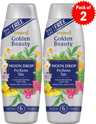 EMAMI Golden Beauty Moon Drop French Perfume Talc(2 x 400 g)