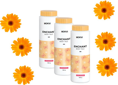 MOKVI Encant Talcum Powder Pack of 3 100g Each(3 x 100 g)