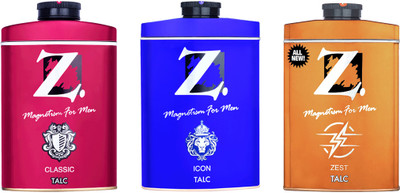 Z - Magnetism for Men Classic Zest Icon Talc l Combo(3 x 33.33 g)
