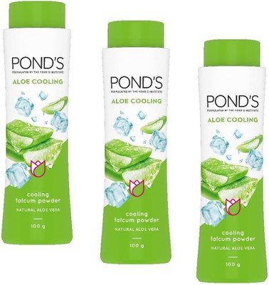 POND's cooling powder with goodness of Aloe 100g Pack of 3(3 x 100 g)