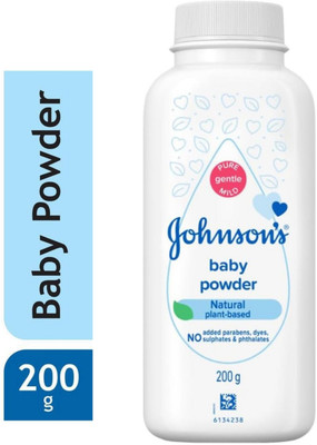JOHNSON'S Baby Powder Natural 200gm | Plant based for babies(200 g)