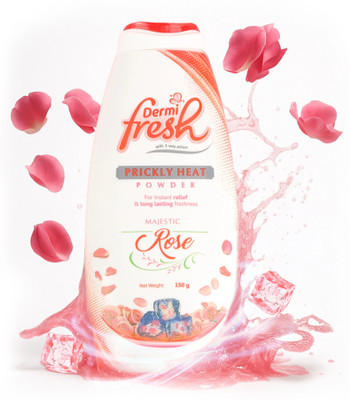 DERMIFRESH Majestic Rose Powder | Soothes Itching | Absorbs Sweat With Cooling Care(150 g)