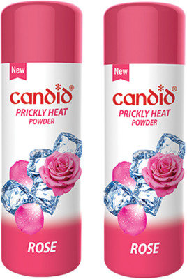 Candid Prickly Heat Powder Rose | Anti-bacterial | Relief from rashes(2 x 60 g)
