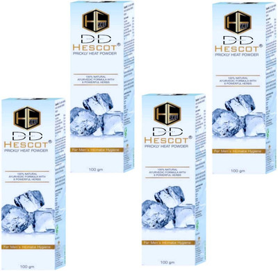 DOOMSDAY HESCOT PRICKLY HEAT POWDER FOR MEN INTIMATE HYGIENE PACK OF-(4 x 100 g)