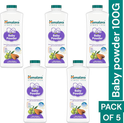 Himalaya Herbals baby powder 100g pack of 5(5 x 1 g)
