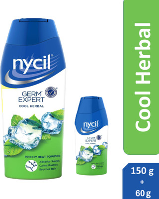 NYCIL Germ Expert Cool Herbal Prickly Heat & Cooling Herbal Powder(210 g)