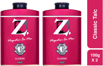 Z - Magnetism for Men Classic Talc 100g Pack of 2(2 x 100 g)