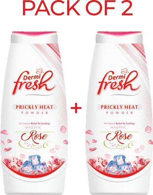 DERMIFRESH Prickly Heat Powder - Rose(Pack of 2)(2 x 150 g)