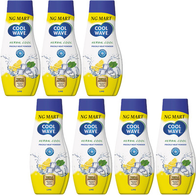 NG MART COOL WAVE HERBAL COOL LIME TALC FOR COOL REFRESS BODY (LIME) PACK OF 150gm x 7(7 x 150 g)