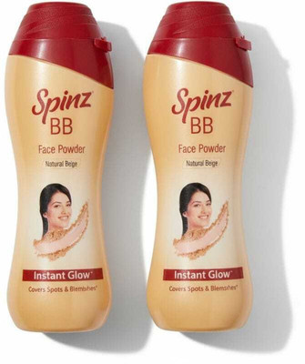 Spinz bb face powder (natural beige) 35g*2-pack of 2(2 x 35 g)