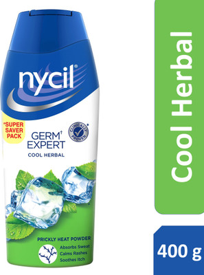 NYCIL Germ Expert Cool Herbal Prickly Heat & Cooling  (400 G) For Rs. 203 @ 32 %