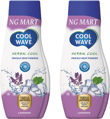 NG MART COOL WAVE HERBAL LAVENDAR TALC FOR FRAGNECE FRESH BODY (LAVENDAR) PACK OF - 2(2 x 150 g)