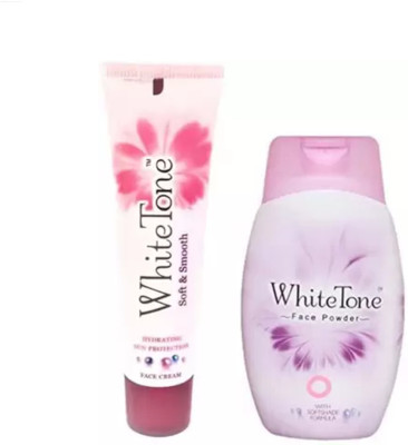 White Tone Face powder and face cream combo (25G+30G Pack Of 2)(2 x 27.5 g)
